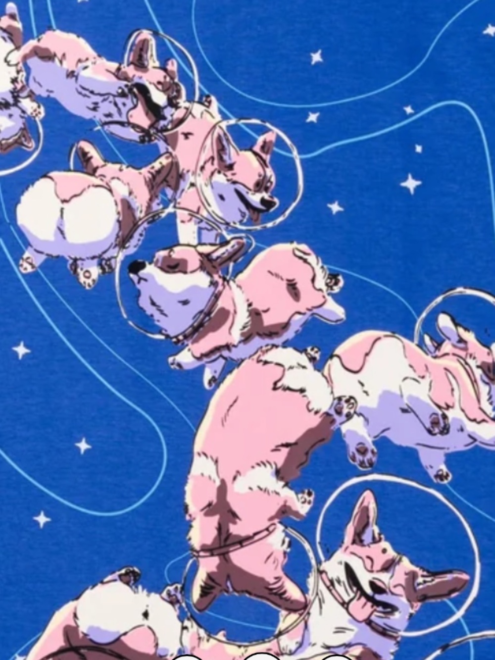 NWOT Bibisama "Space Corgis" T-Shirt, M